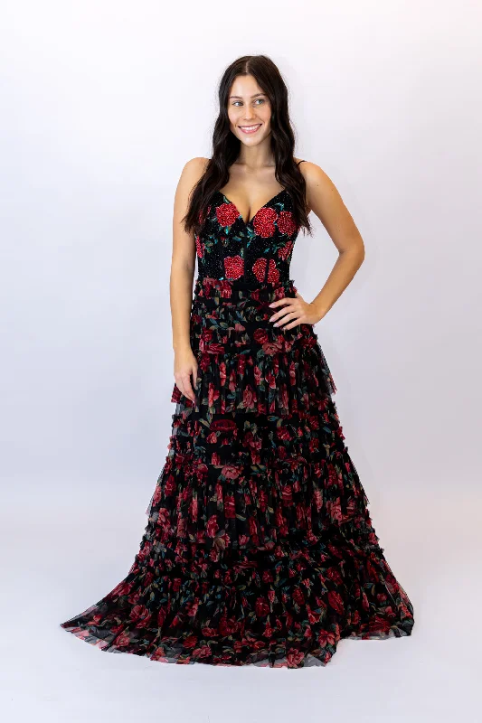 Prom Dress 56111 | Black/Red