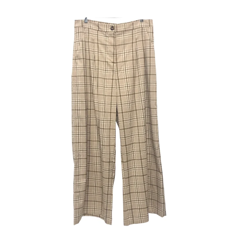 Pants Wide Leg By Treasure And Bond In Tan, Size:L