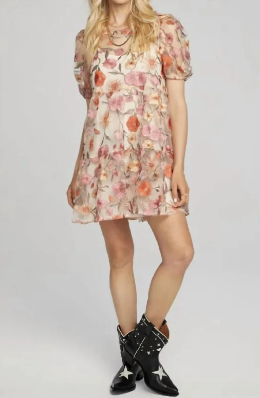 Tyler Mini Dress In Multi In Bloom