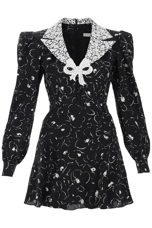 Alessandra Rich Women's Mini Dress With Lace Collar