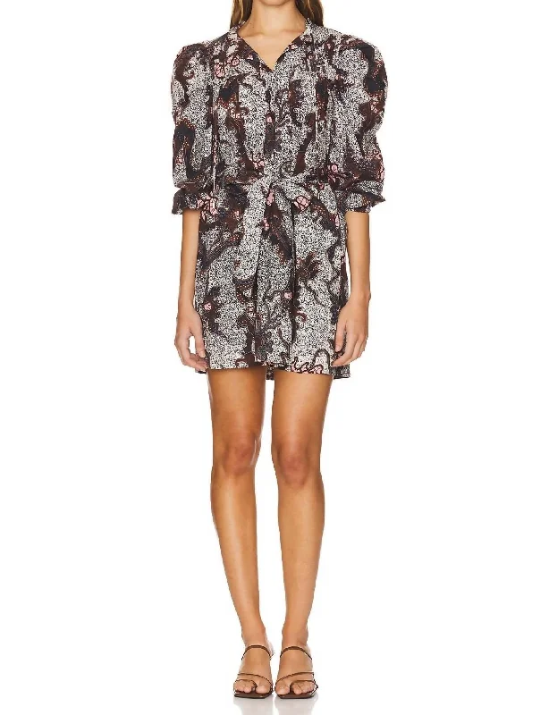 Ivana Mini Dress In Castello Print