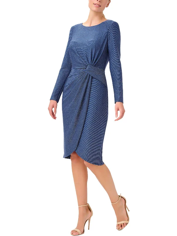 Plus Womens Faux Wrap Maxi Cocktail and Party Dress