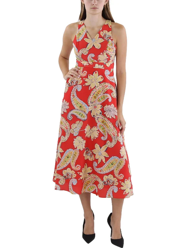 Plus Womens Daytime Midi Shift Dress