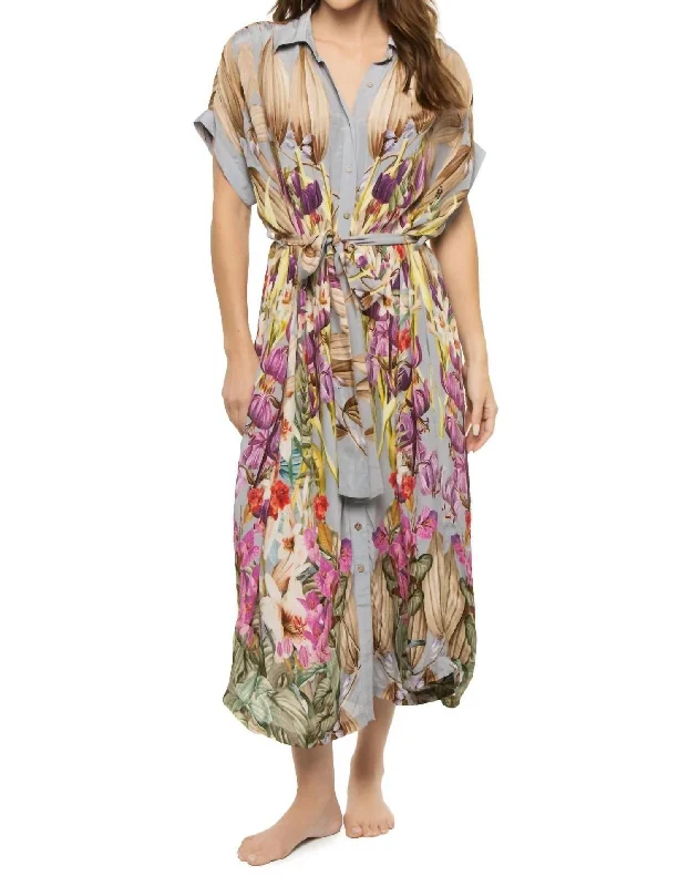 Valerie Kaftan Maxi Dress In Fresh Flowers