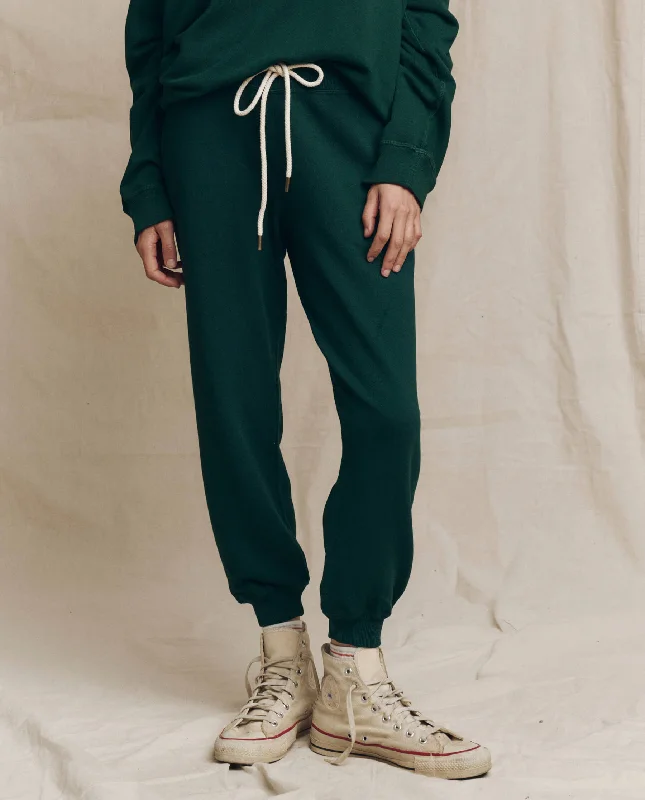 The Cropped Sweatpant. Solid -- Pinyon