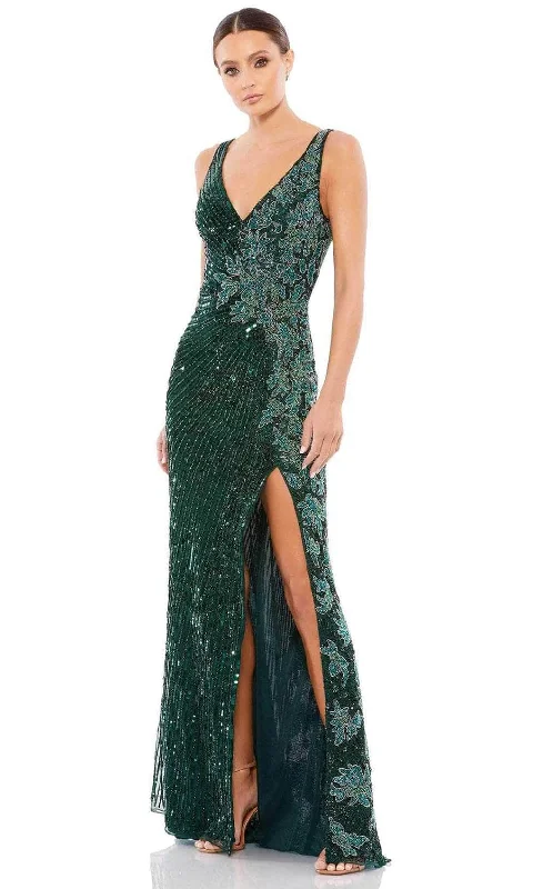 Mac Duggal 5473 - Beaded Evening Gown with Slit