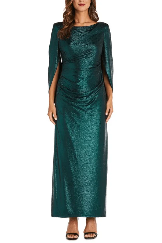 R&M Richards 7472 - Metallic Cape Gown