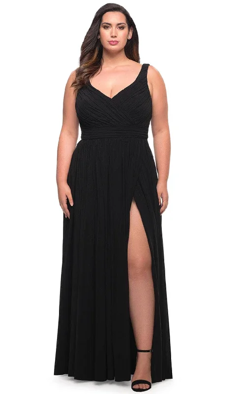 La Femme 29075 - Ruched Sleeveless Prom Gown