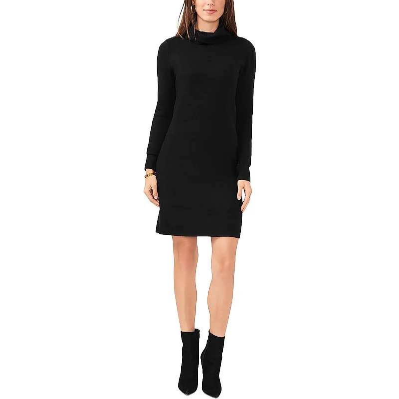 Womens Turtleneck Mini Sweaterdress