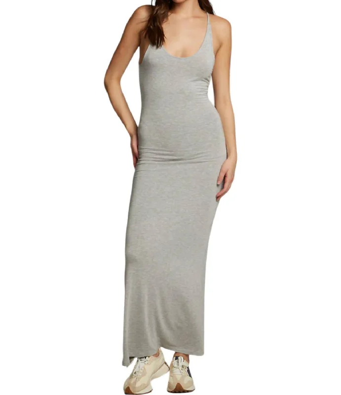 Panther Maxi Dress In Grey