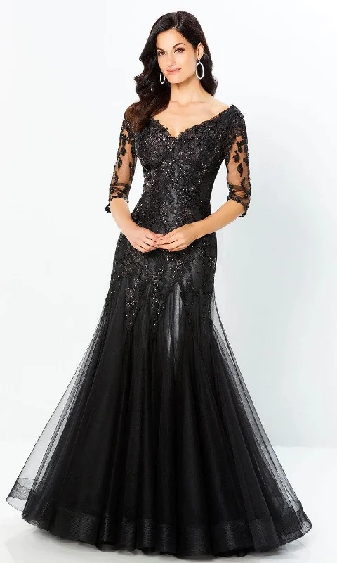 Montage by Mon Cheri - Lace Ornate Trumpet Evening Dress 220936