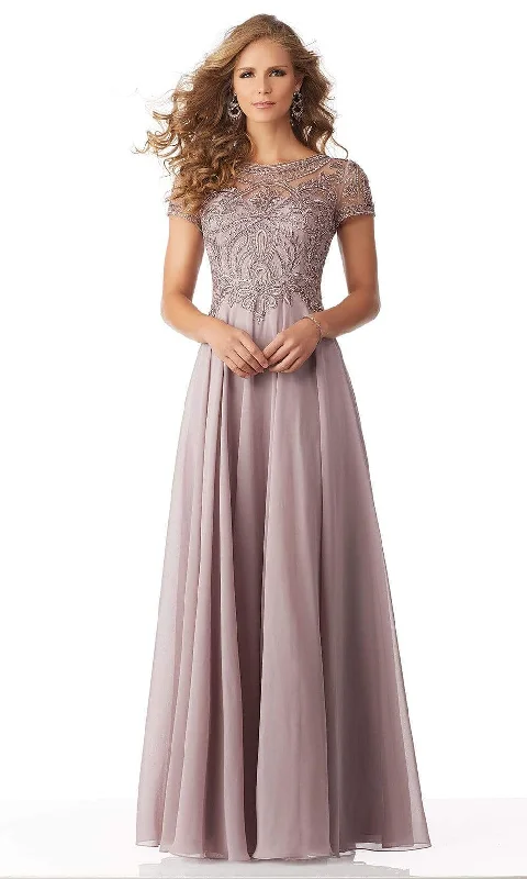 MGNY By Mori Lee - Cap Sleeve Embellished Chiffon Dress 71824SC