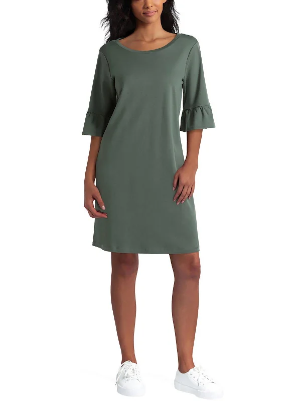 Womens Crewneck Midi T-Shirt Dress