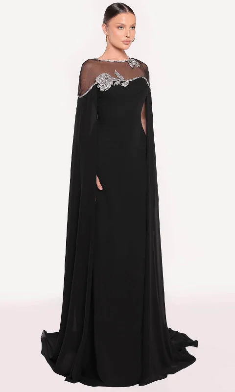 Tarik Ediz 98807 - Illusion Jewel Long Gown