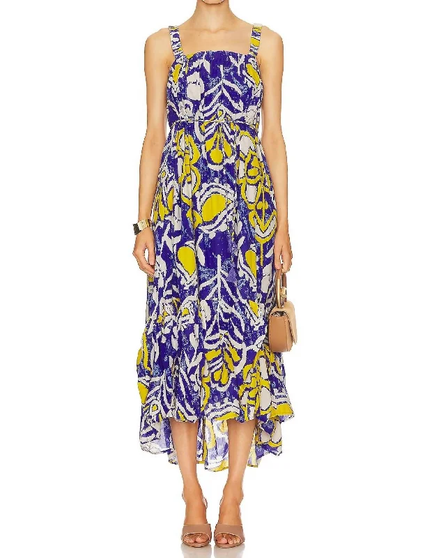 Muriel Midi Dress In Azores Print