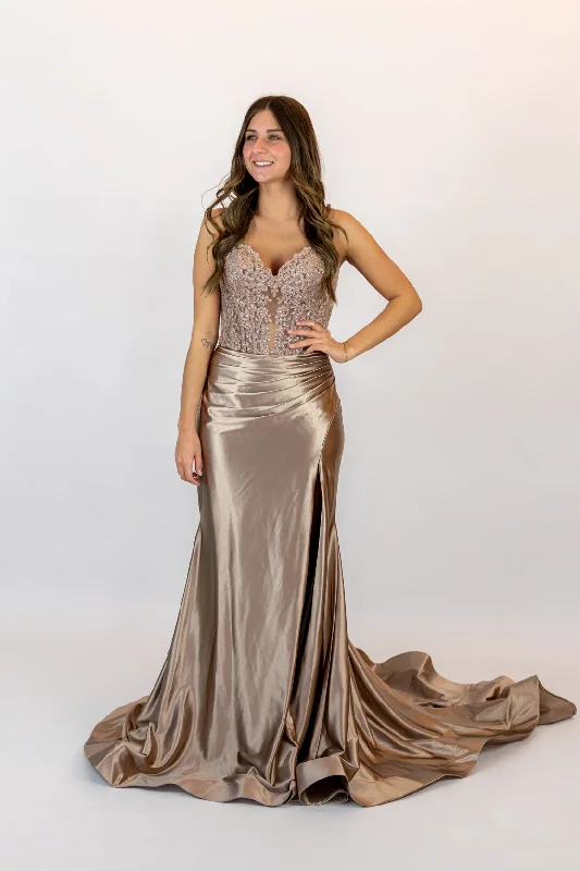 Prom Dress 56198 | Mocha