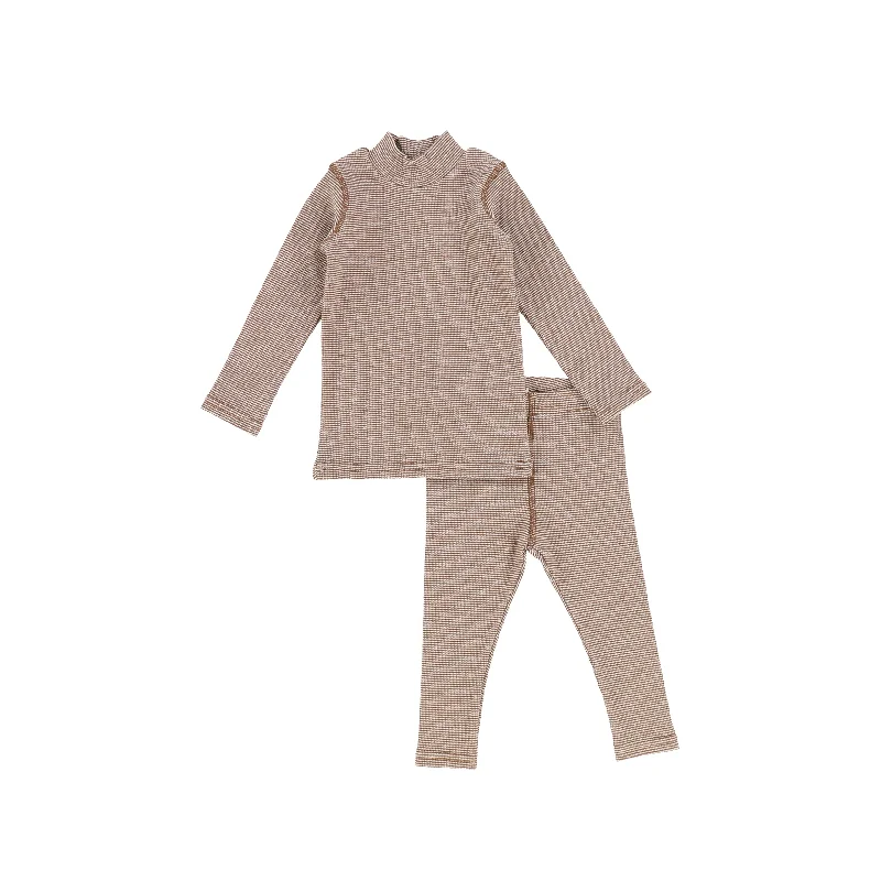 Analogie Mini Stripe Stitch Set - Brown/White