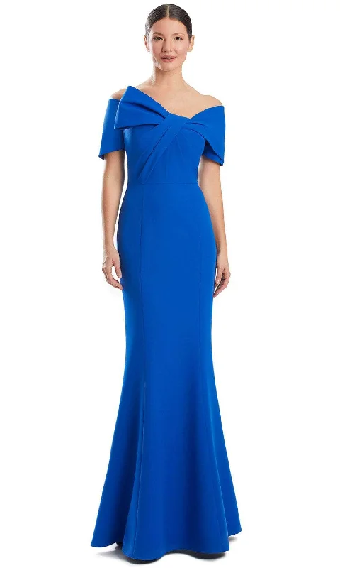 Alexander by Daymor 1954S24 - Bow Detailed Off Shoulder Evening Dress