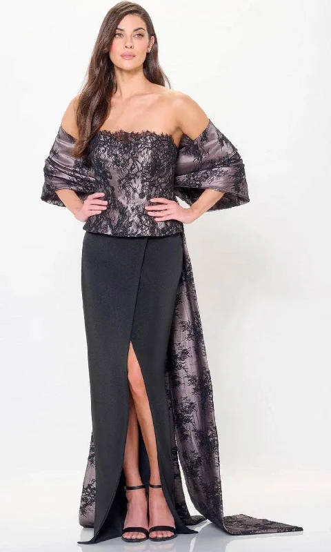 Montage by Mon Cheri M908 - Lace Overlaid Evening Dress