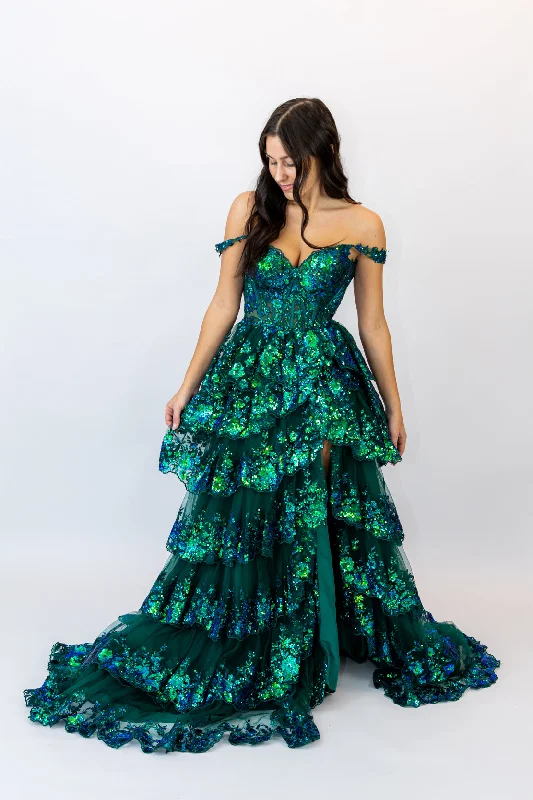 Prom Dress 55500 | Emerald