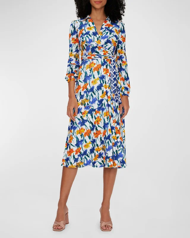 Phoenix Reversible A-Line Midi Wrap Dress